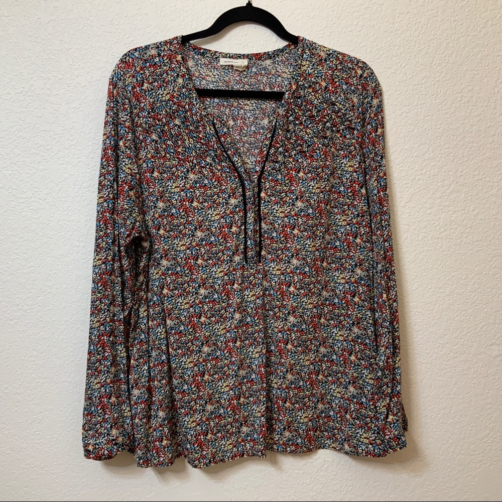 Meadow Rue women’s blouse multi color floral SZ XL